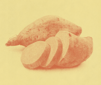 one whole and one cut yam